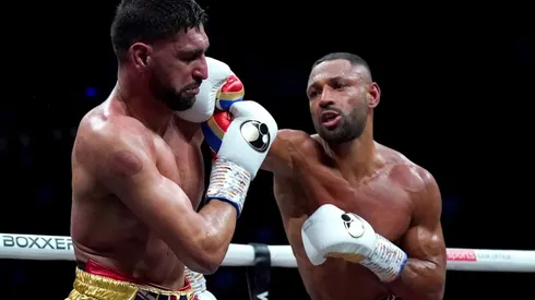Amir Khan has faced Kell Brook at the Manchester Arena