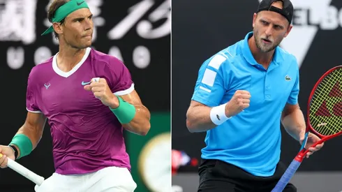 Rafael Nadal (left) and Denis Kudla