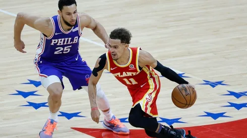 Ben Simmons guarding Trae Young