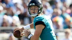 Trevor Lawrence in action for the Jaguars.