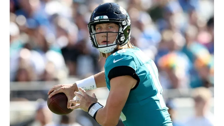 Trevor Lawrence in action for the Jaguars.