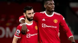 Bruno Fernandes and Paul Pogba of Manchester United