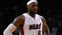 LeBron James playing for the Miami Heat in 2014.