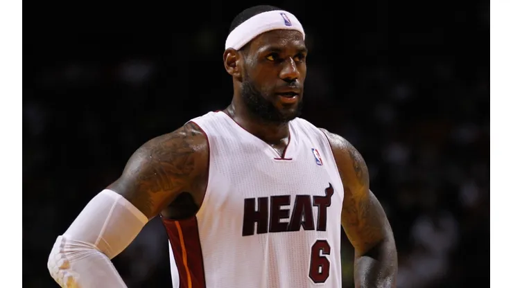 LeBron James playing for the Miami Heat in 2014.