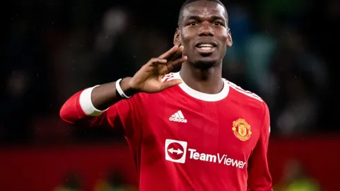 Paul Pogba of Manchester United reacts