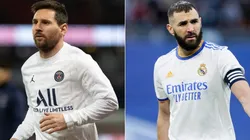Lionel Messi of PSG and Karim Benzema of Real Madrid.