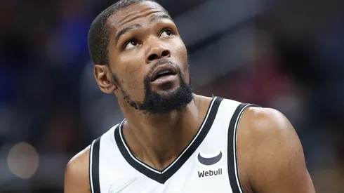 Nets star Kevin Durant spoke up on the James Harden-Kyrie Irving rumors.