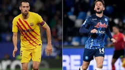Sergio Busquets of Barcelona and Dries Mertens of SSC Napoli