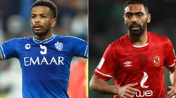 Ali Al Bulayhi of Al Hilal (left) and Hussein Elshahat of Al Ahly (right)