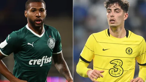 Wesley of Palmeiras (left) and Kai Havertz of Chelsea (right)