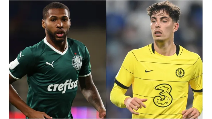 Wesley of Palmeiras (left) and Kai Havertz of Chelsea (right)
