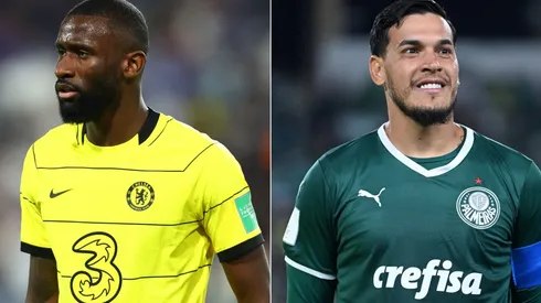 Chelsea defender Antonio Rudiger (left) and Palmeiras captain Gustavo Gomez.