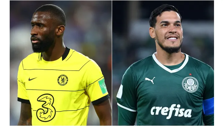 Chelsea defender Antonio Rudiger (left) and Palmeiras captain Gustavo Gomez.