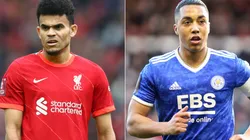 Luis Diaz of Liverpool (left) and Youri Tielemans of Leicester (right)