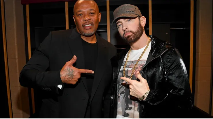 Dr Dre (left) and Eminem to perform at the big game with other singers