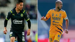 Carlos Cisneros of Chivas (left) and Guido Pizarro of Tigres