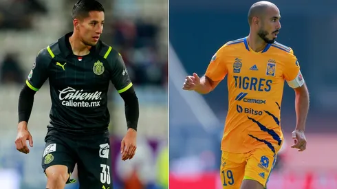 Carlos Cisneros of Chivas (left) and Guido Pizarro of Tigres