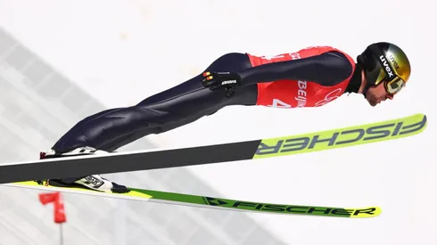 Rydzek of Germany training for the Winter Olympics