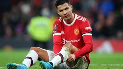 Cristiano Ronaldo of Manchester United reacts