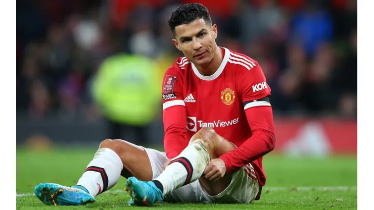 Cristiano Ronaldo of Manchester United reacts