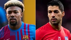 Adama Traore of Barcelona (left) and Luis Suarez of Atletico Madrid (right)