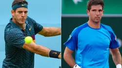 Juan Martin Del Potro (left) and Federico Delbonis