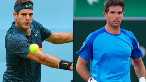 Juan Martin Del Potro (left) and Federico Delbonis