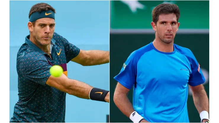 Juan Martin Del Potro (left) and Federico Delbonis