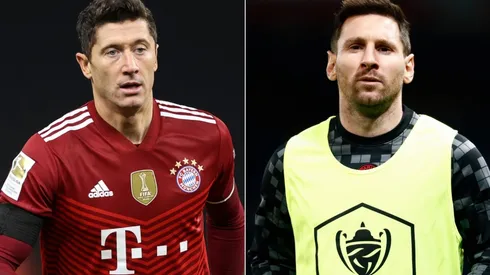 Robert Lewandowski (left) and Lionel Messi.