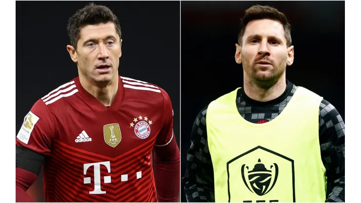 Robert Lewandowski (left) and Lionel Messi.