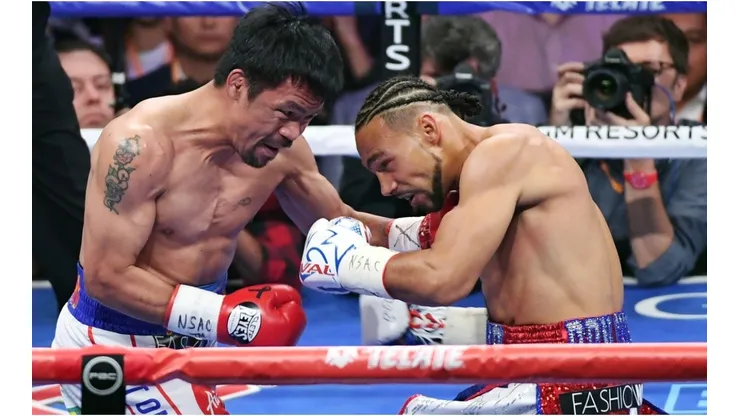 Keith Thurman in his last fight against Pacquiao