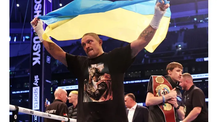 Oleksandr Usyk has previously shown its patriotic side during his boxing performances