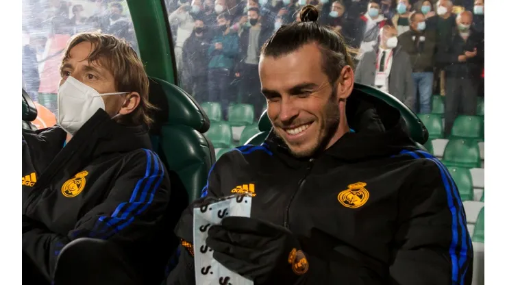 Gareth Bale of Real Madrid on the bench