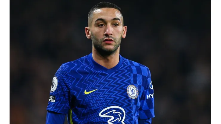 Hakim Ziyech in action for Chelsea.