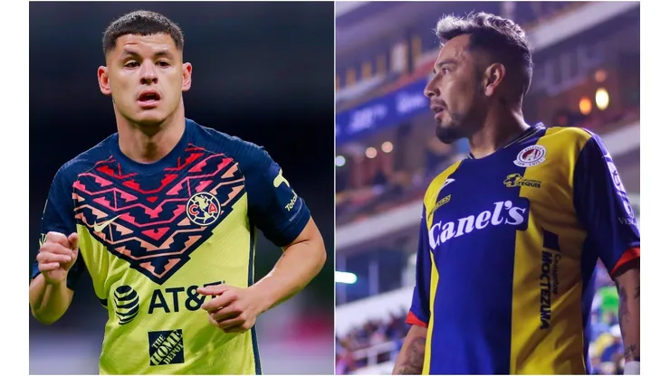 Richard Sanchez of America (left) and Rubens Sambueza of San Luis.