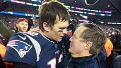 Tom Brady hugging Bill Belichick