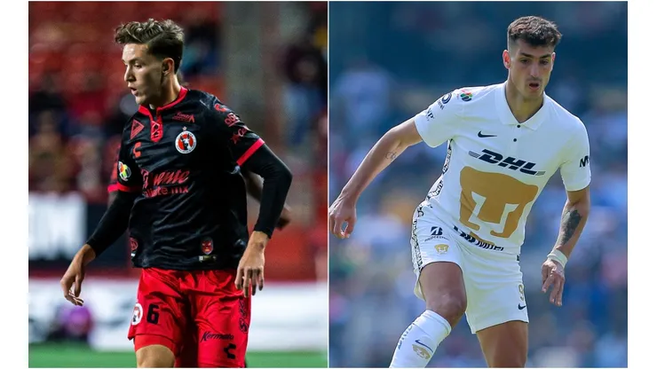 Marcel Ruiz of Tijuana (left) and Juan Ignacio Dinenno of Pumas
