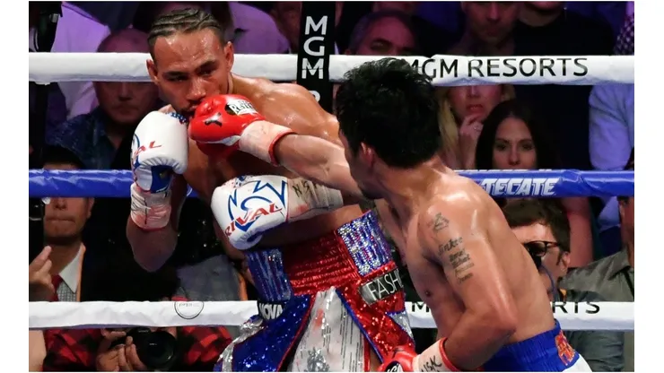 Keith Thurman in his fight against Pacquiao