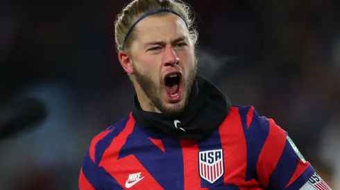 Walker Zimmerman celebrates his goal for the USMNT vs Honduras.