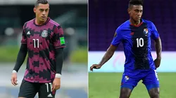 Rogelio Funes Mori of Mexico (left) and Edgar Barcenas of Panama