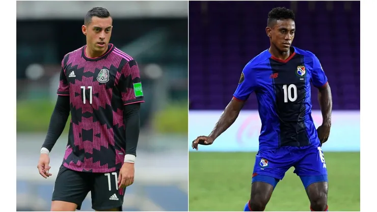 Rogelio Funes Mori of Mexico (left) and Edgar Barcenas of Panama