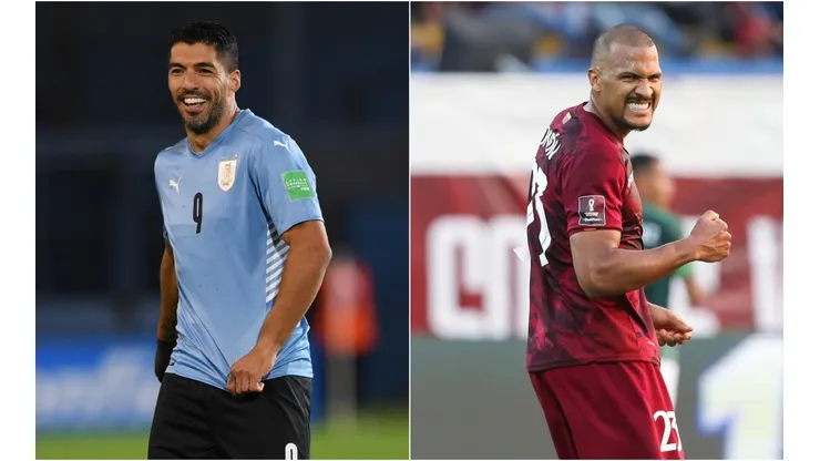Luis Suarez (left) and Salomon Rondon