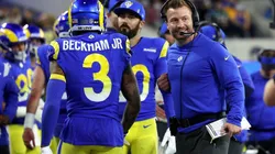 Head coach Sean Mcvay (far left) of the Rams