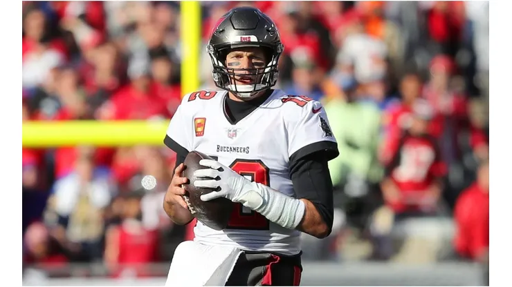 Tom Brady in a game with the Tampa Bay Buccaneers