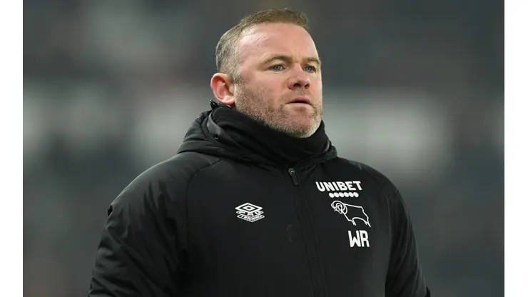 Derby County manager Wayne Rooney turned down Everton's approach for an interview.