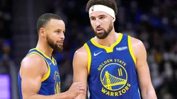 Klay Thompson and Stephen Curry of the Golden State Warriors