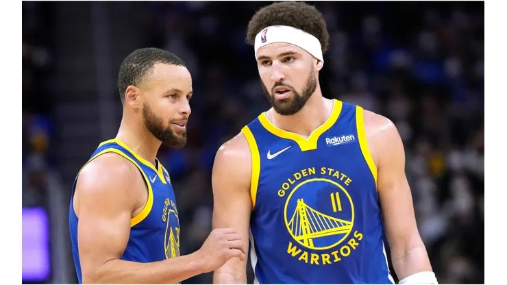 Klay Thompson and Stephen Curry of the Golden State Warriors