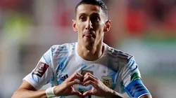 Angel Di Maria celebrates his goal against Chile.