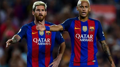 Lionel Messi (left) and Neymar in action for Barcelona.
