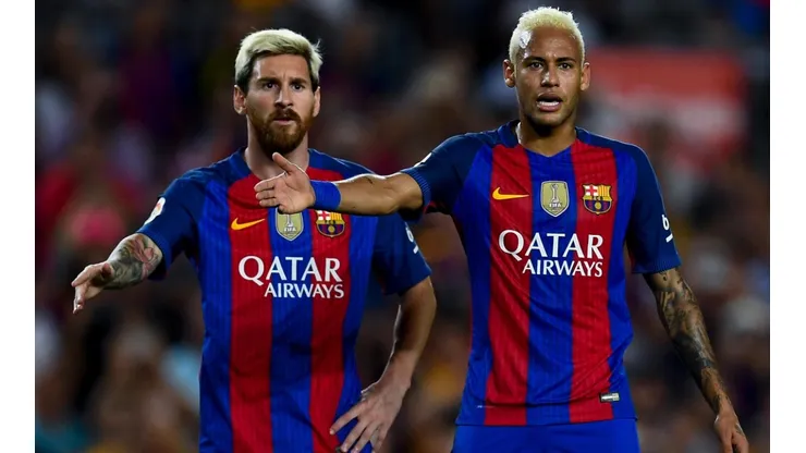 Lionel Messi (left) and Neymar in action for Barcelona.